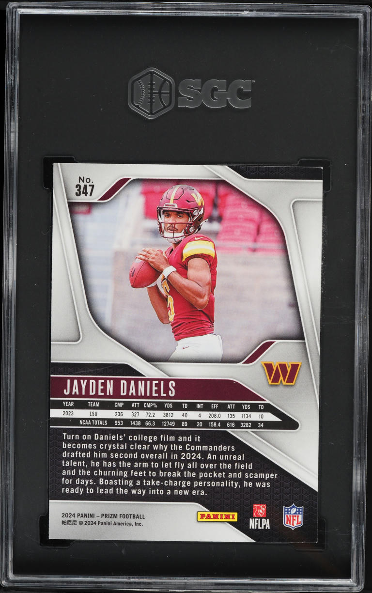 2024 Panini Prizm Jayden Daniels ROOKIE #347 SGC 9 MINT