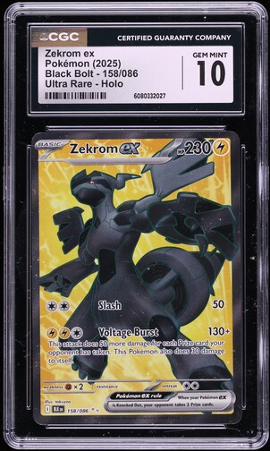 2025 Pokemon Japanese SV Black Bolt Full Art Zekrom ex #174 CGC 10