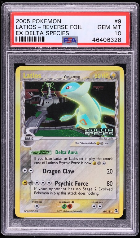 2005 Pokemon EX Delta Species Reverse Holo Latios #9 PSA 10 GEM MINT