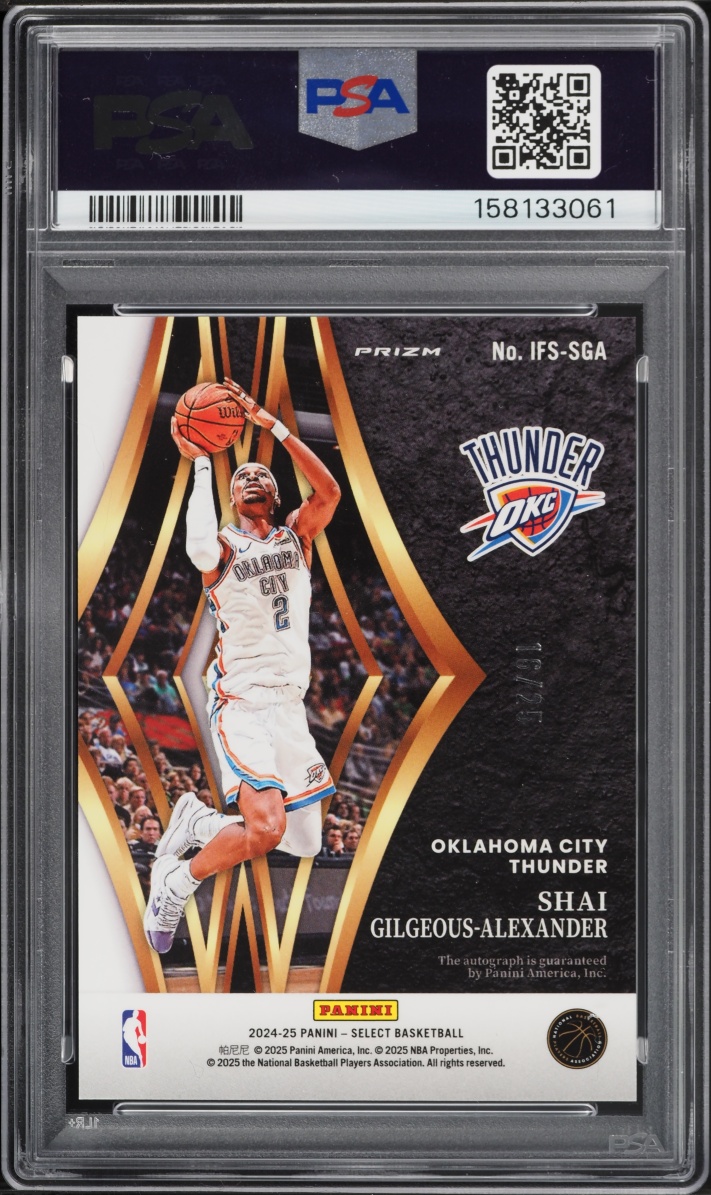 2024 Select In Flight Tie-Dye Prizm Shai Gilgeous-Alexander /25 #IFSSGA PSA 10 GEM MINT