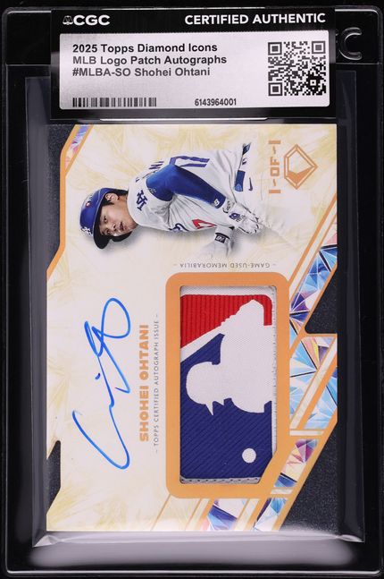 2025 Topps Diamond Icons Shohei Ohtani MLB LOGOMAN PATCH AUTO 1/1 #MLBA-SO CGC AUTH