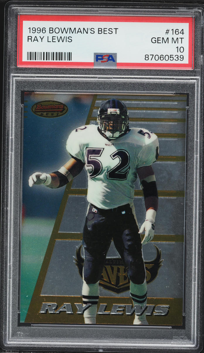 1996 Bowman's Best Ray Lewis ROOKIE #164 PSA 10 GEM MINT