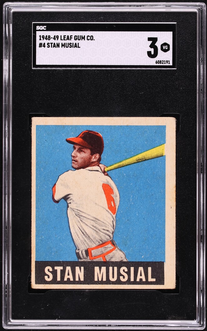 1948 Leaf Stan Musial ROOKIE #4 SGC 3 VG
