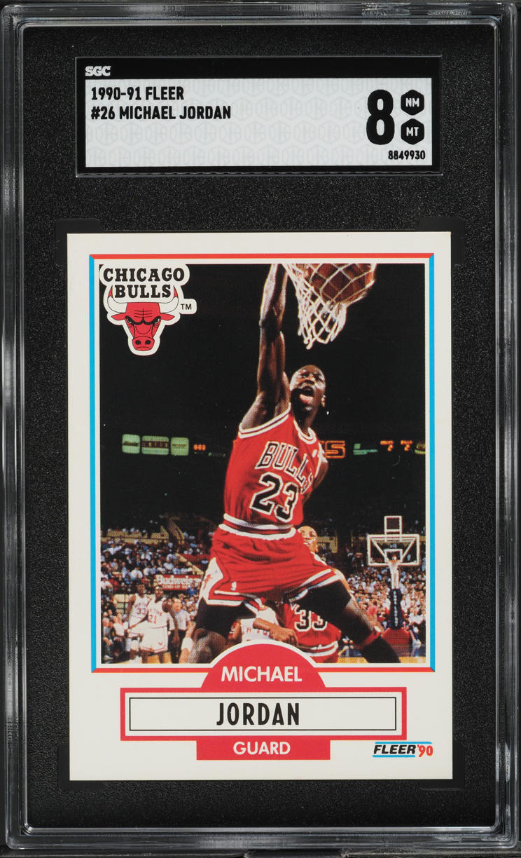 1990 Fleer Basketball Michael Jordan #26 SGC 8 NM-MT