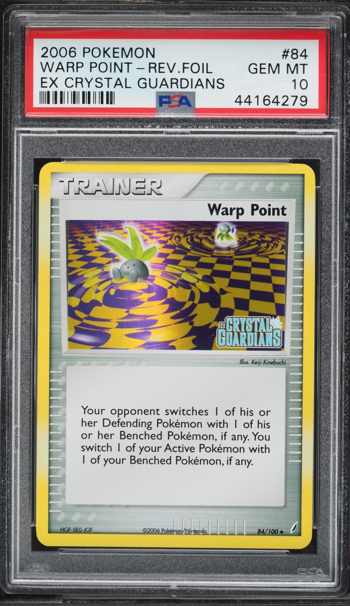 2006 Pokemon EX Crystal Guardians Reverse Holo Warp Point #84 PSA 10 GEM MINT