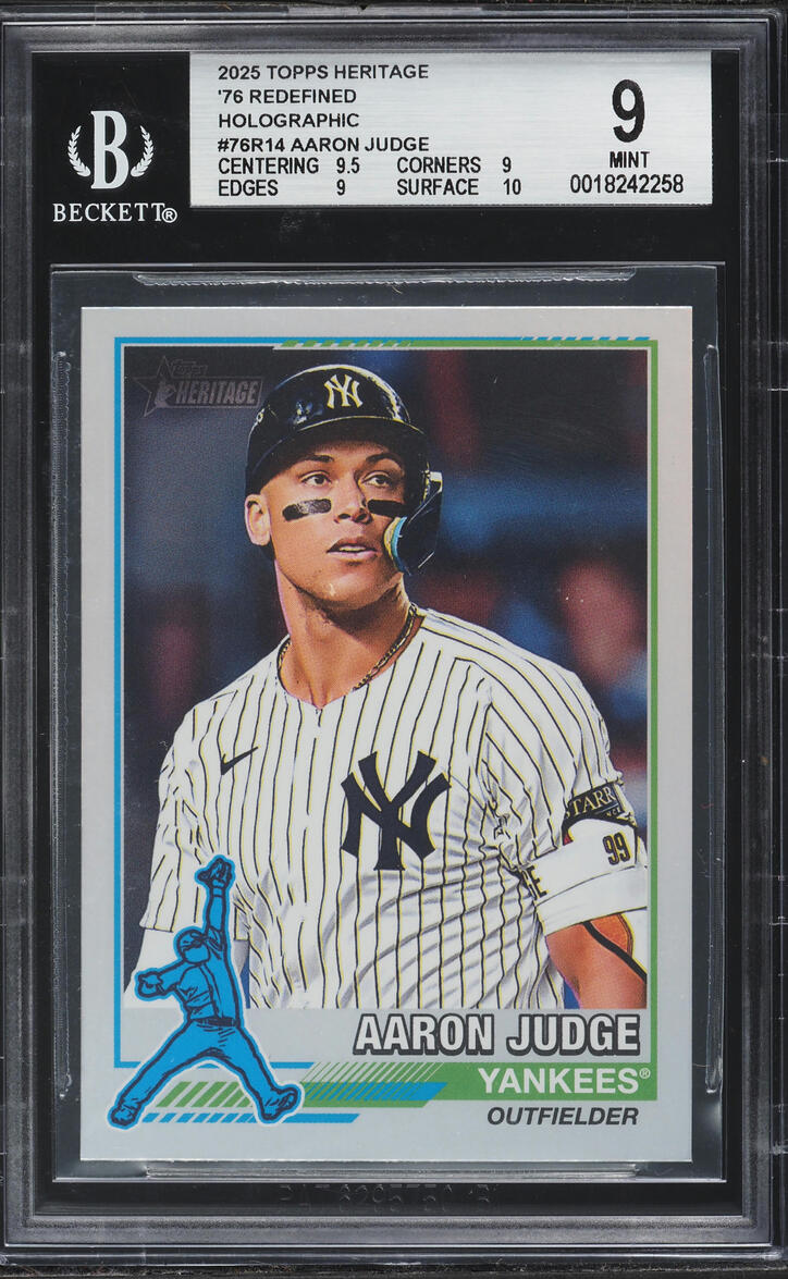 2025 Topps Heritage '76 Redefined Holographic Aaron Judge #76R-14 BGS 9 MINT