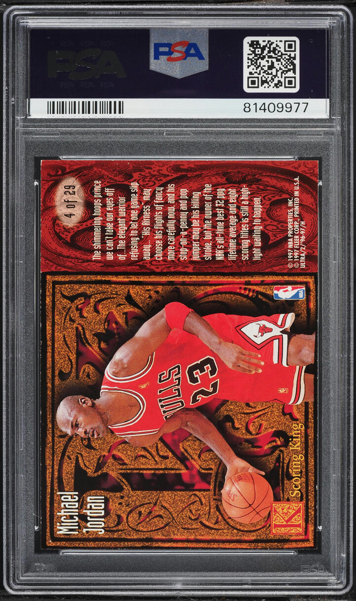 1996 Ultra Scoring Kings Michael Jordan #4 PSA 8 NM-MT