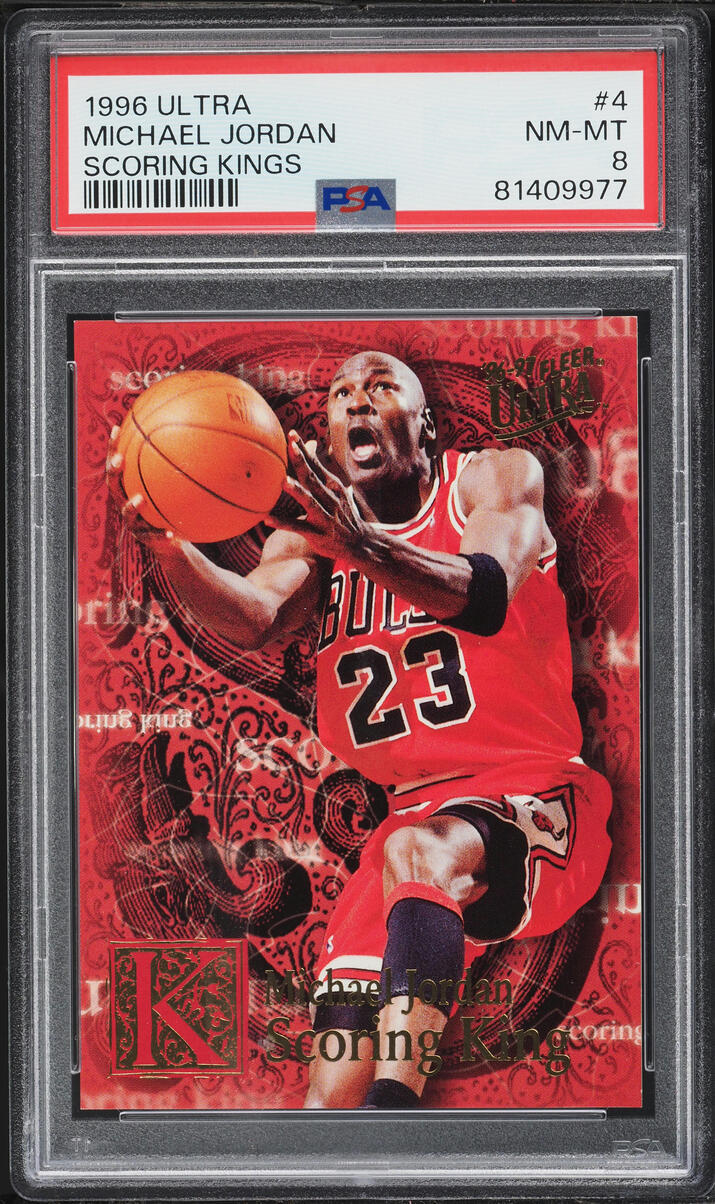 1996 Ultra Scoring Kings Michael Jordan #4 PSA 8 NM-MT