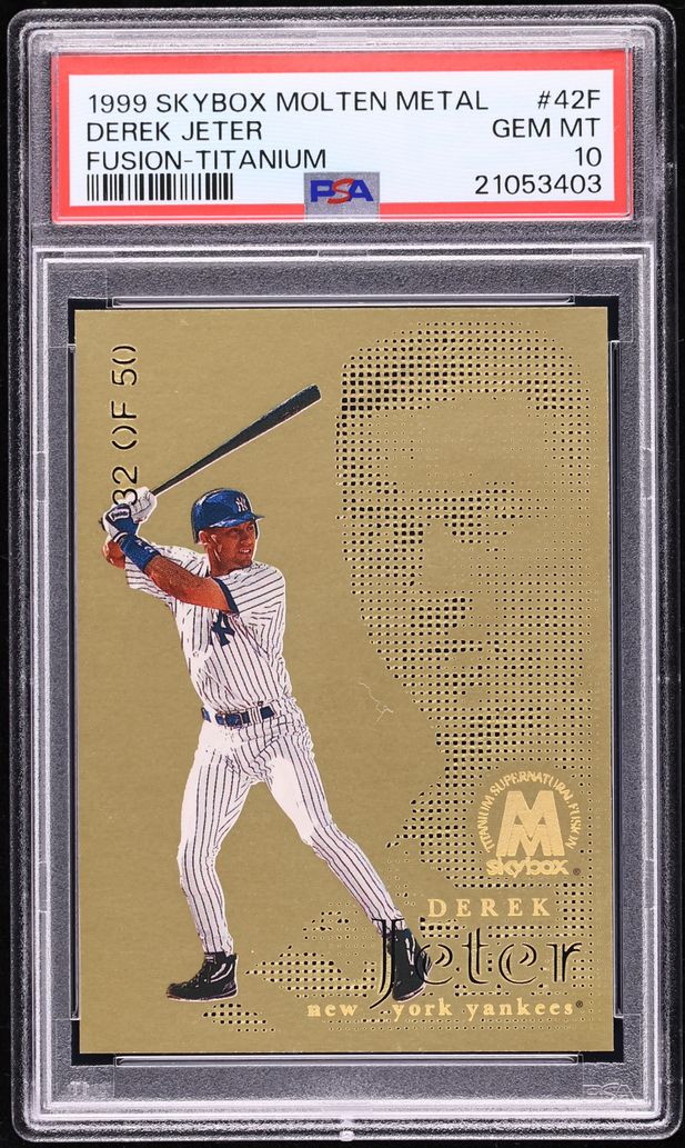 1999 Skybox Molten Metal Fusion Titanium Derek Jeter /50 #42F PSA 10 GEM MINT