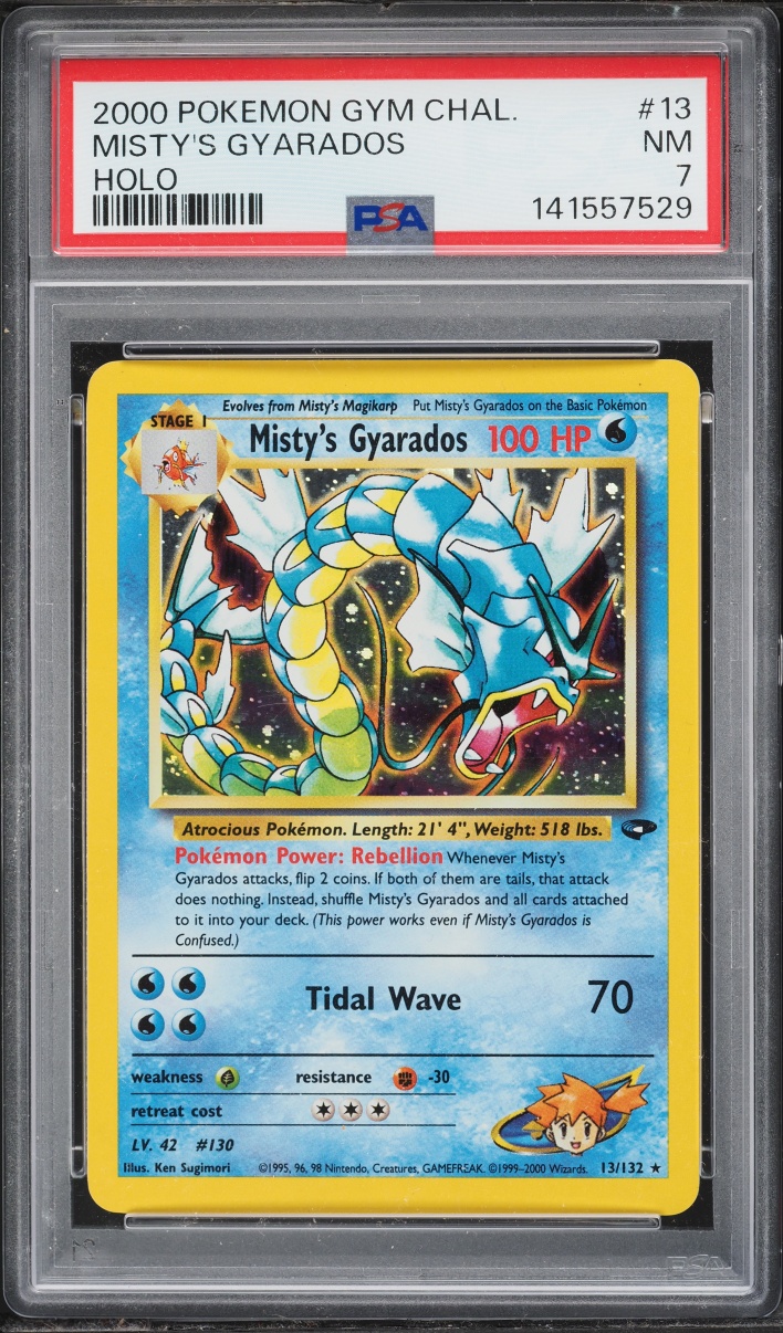 2000 Pokemon Gym Challenge Holo Misty's Gyarados #13 PSA 7 NRMT