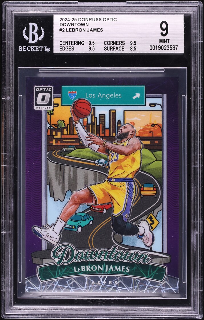 2024 Donruss Optic Downtown Lebron James #2 BGS 9 MINT - Photo 1