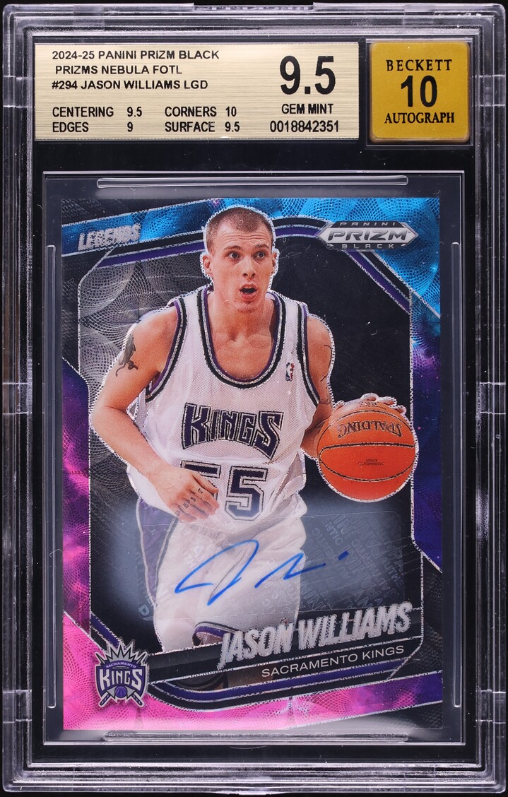 2024 Panini Prizm Black Nebula FOTL Jason Williams AUTO 1/1 #294 BGS 9.5 GEM MINT - Photo 1