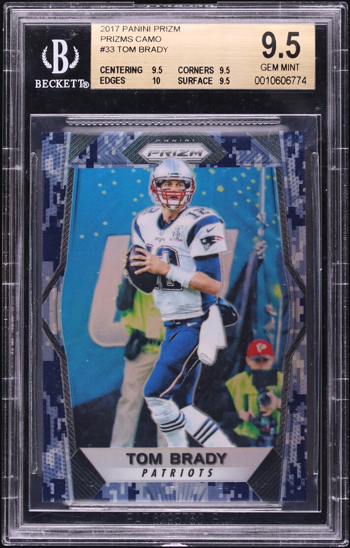 2017 Panini Prizm Camo Tom Brady /25 #33 BGS 9.5 GEM MINT - Photo 1