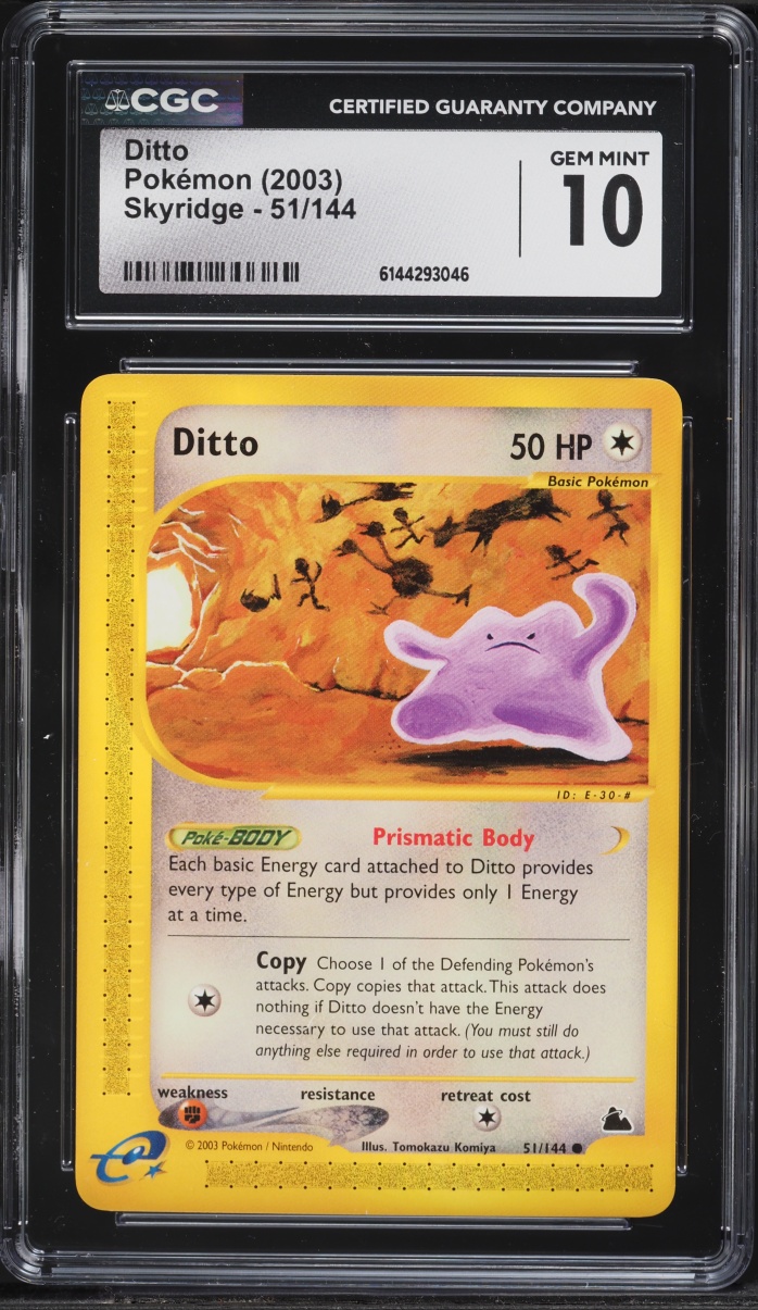 2003 Pokemon Skyridge Ditto #51 CGC 10 GEM MINT