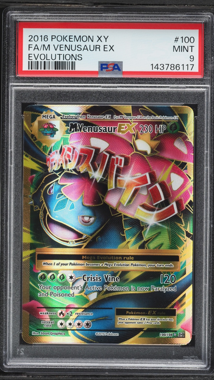 2016 Pokemon XY Evolutions Full Art M Venusaur EX #100 PSA 9 MINT