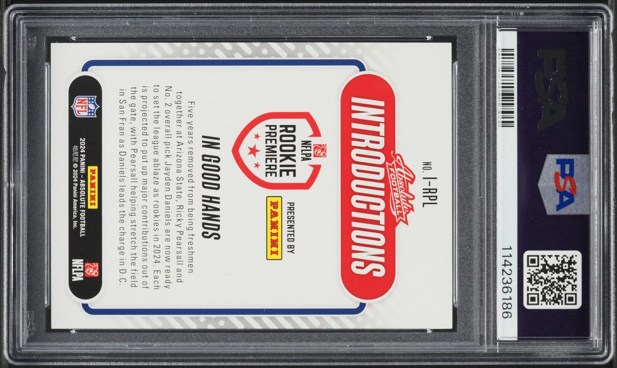 2024 Absolute Introductions Jayden Daniels Ricky Pearsall ROOKIE #I-RPL PSA 10 GEM MINT
