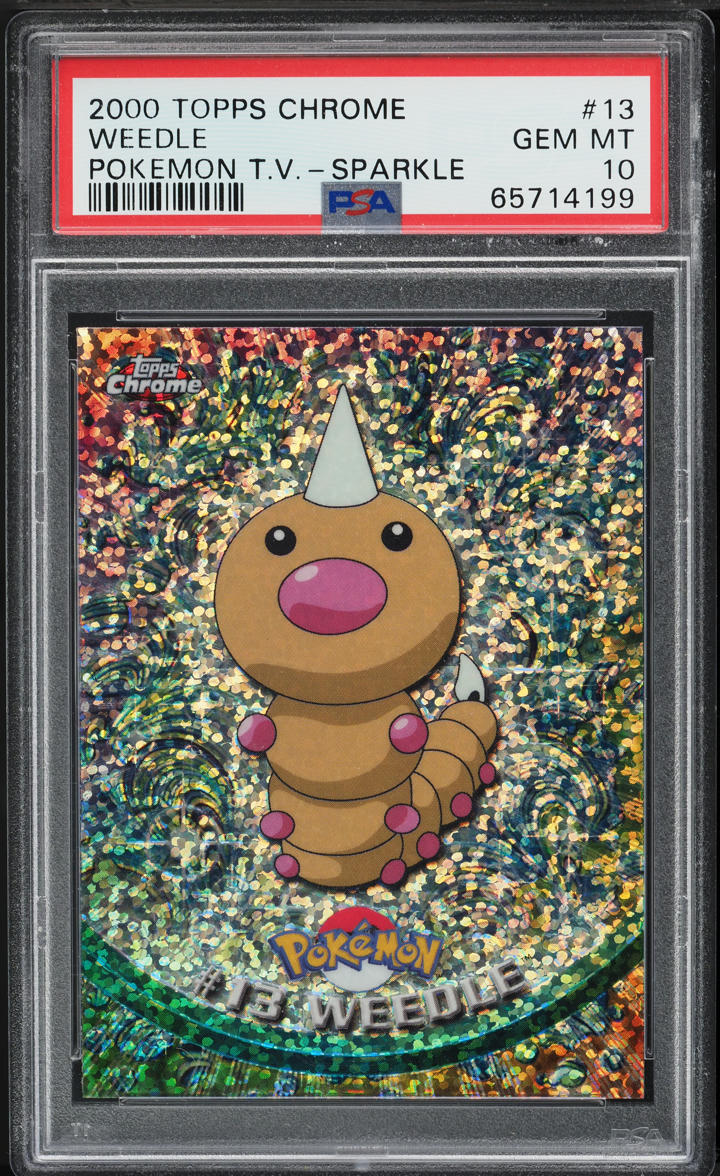 2000 Topps Chrome Pokemon Series 1 Sparkle Weedle #13 PSA 10 GEM MINT