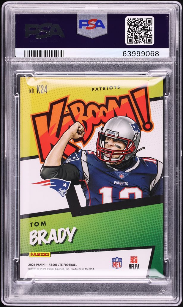 2021 Absolute Kaboom! Green Tom Brady 1/1 #K24 PSA 8 NM-MT