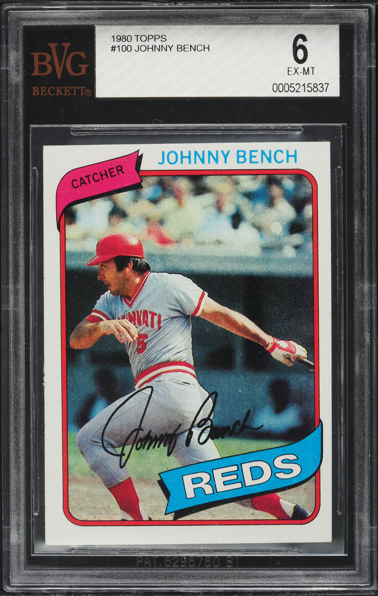 1980 Topps Johnny Bench #100 BVG 6 EXMT