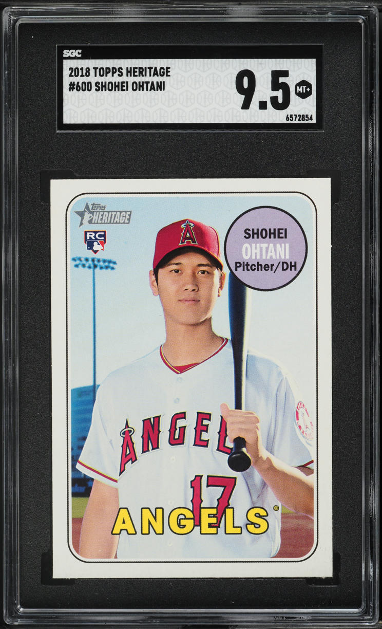 2018 Topps Heritage Shohei Ohtani ROOKIE #600 SGC 9.5 MINT+