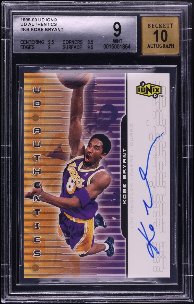 1999 Upper Deck Ionix Authentics Kobe Bryant AUTO #KB BGS 9 MINT