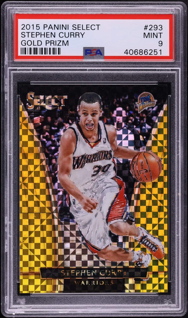 2015 Select Gold Prizm Stephen Curry /10 #293 PSA 9 MINT
