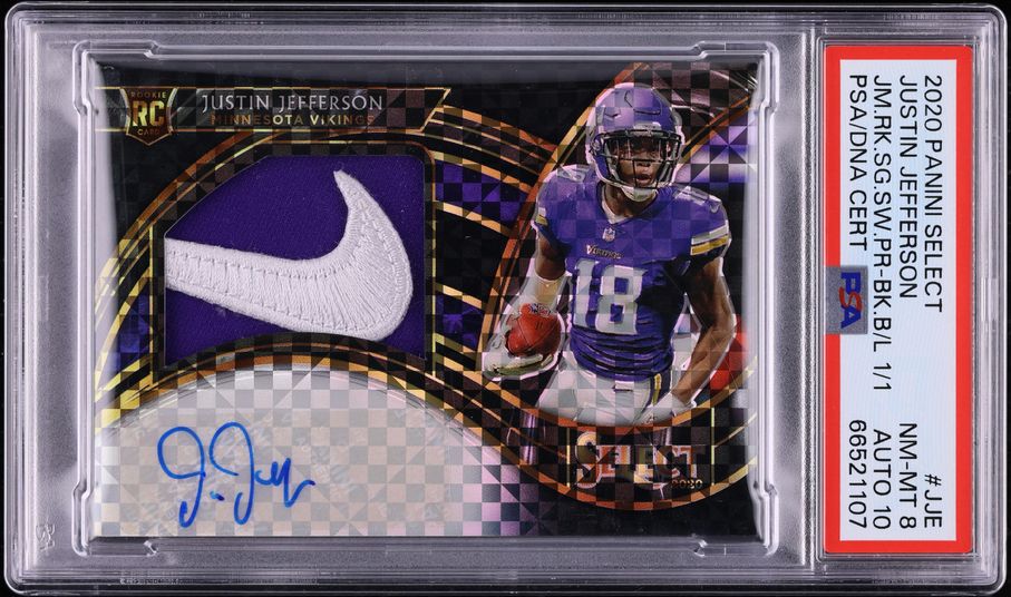 2020 Panini Mosaic Red Green Choice Justin Jefferson ROOKIE #209