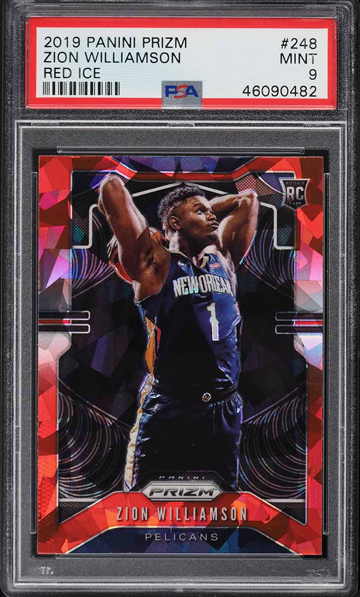 2019 Panini Prizm Red Ice Zion Williamson ROOKIE #248 PSA 9 MINT