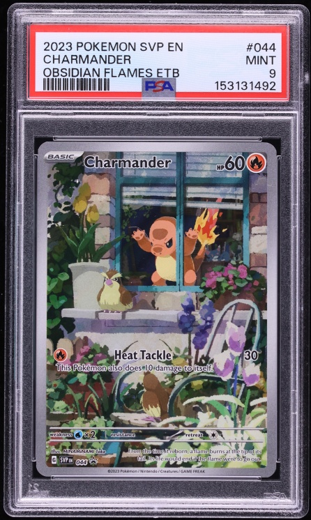 2023 Pokemon Scarlet & Violet Promo Obsidian Flames ETB Full Art Charmander #44 PSA 9 MINT