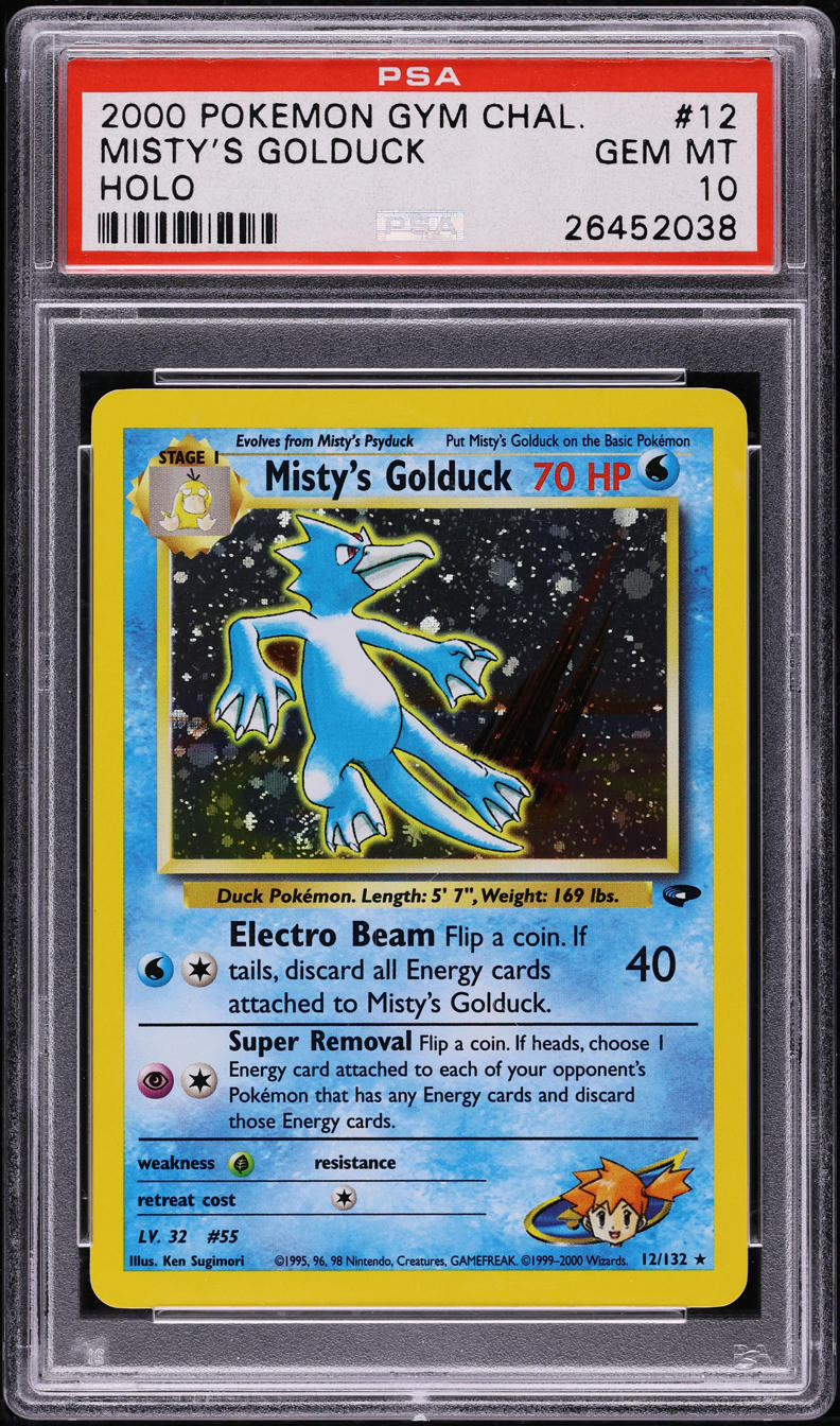 2000 Pokemon Gym Challenge Holo Misty's Golduck #12 PSA 10 GEM MINT