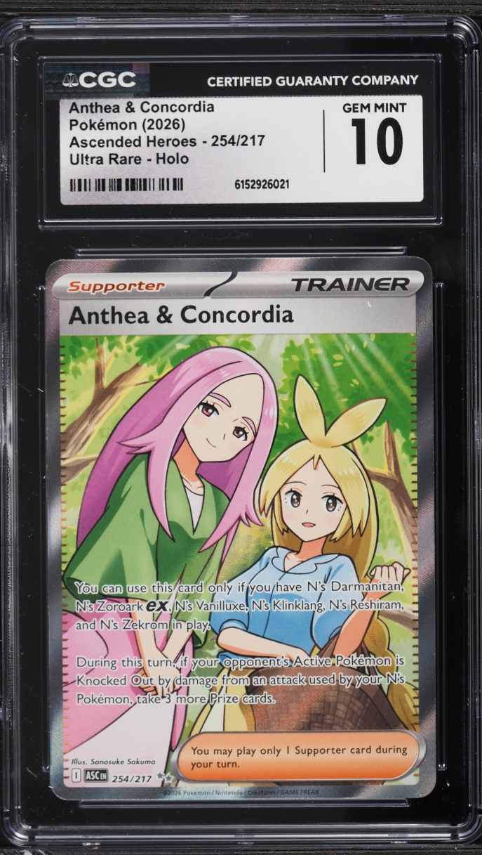 2026 Pokemon Mega Evolution Ascended Heroes Full Art Anthea & Concordia #254 CGC 10 GEM MINT