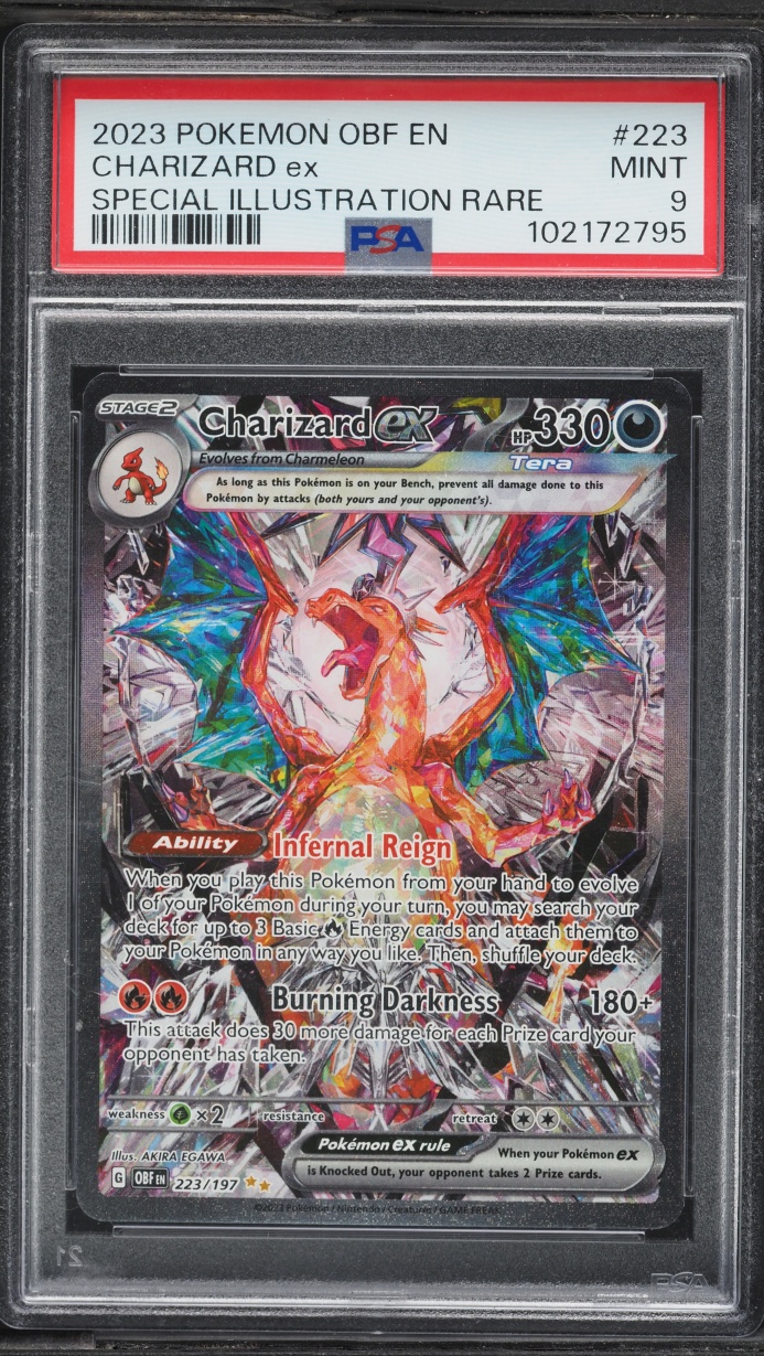 2023 Pokemon Scarlet & Violet Obsidian Flames SIR Charizard ex #223 PSA 9 MINT