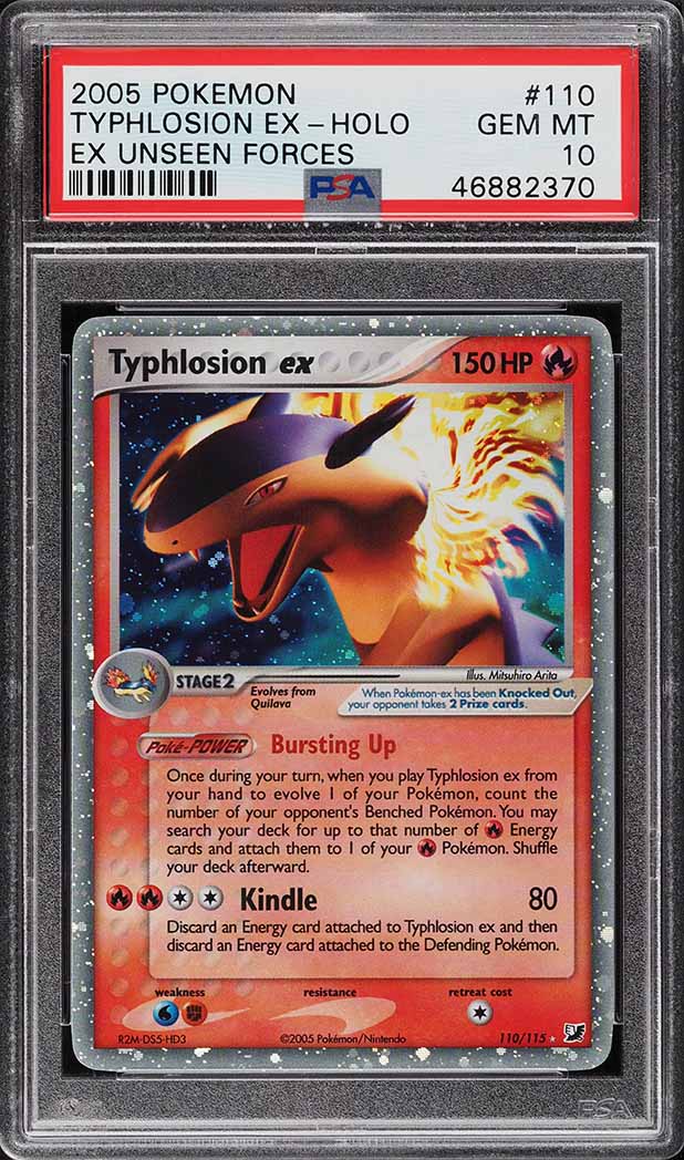 2005 Pokemon EX Unseen Forces Holo Typhlosion ex #110 PSA 10 GEM MINT