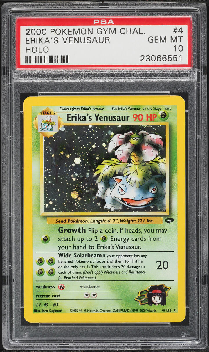 2000 Pokemon Gym Challenge Holo Erika's Venusaur #4 PSA 10 GEM MINT
