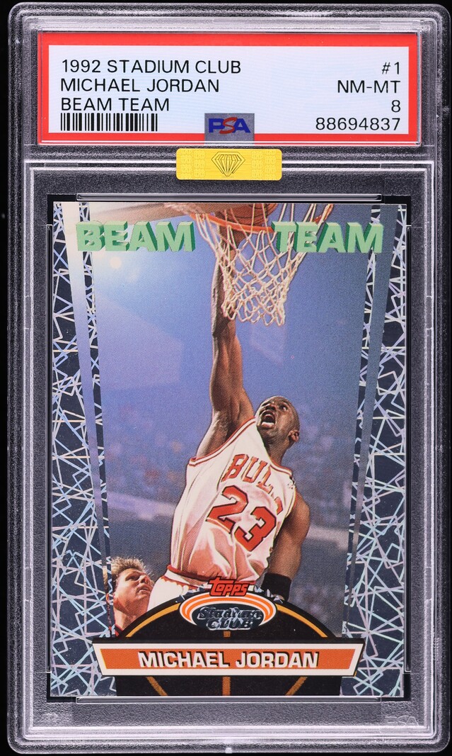 1992 Stadium Club Beam Team Michael Jordan #1 MBA PSA 8 NM-MT - Photo 1