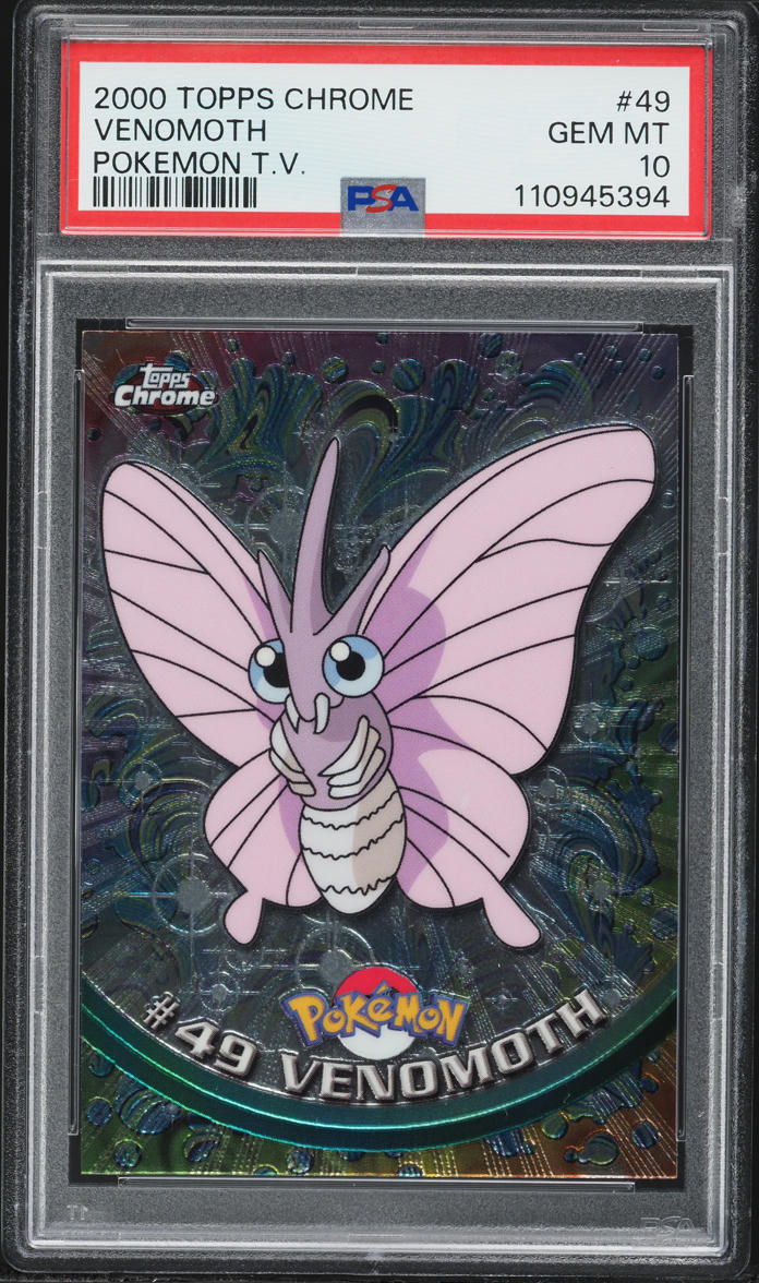 2000 Topps Chrome Pokemon TV Series Venomoth #49 PSA 10 GEM MINT