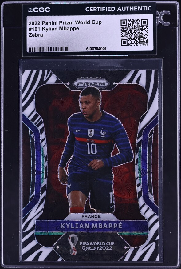 mbappe 2022 panini 299シリ 101 qatar WC 2022 PANINI KYLIAN MBAPPE PRIZM WORLD CUP QATAR #101 PSA 9 | eBay
