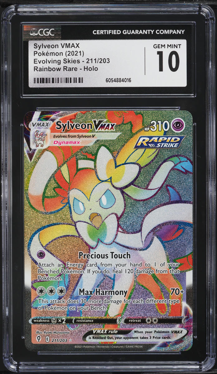 2021 Pokemon SWSH Evolving Skies Hyper Rare Sylveon VMAX #211 CGC 10 GEM MINT