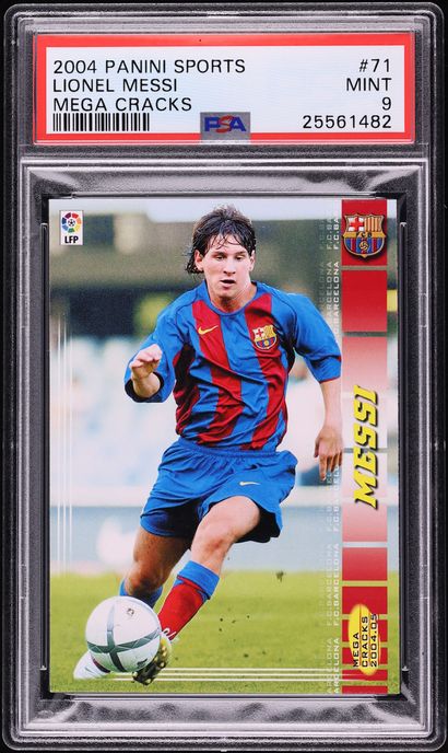 2004 Panini Sports Mega Cracks La Liga Lionel Messi ROOKIE #71 PSA 9 MINT