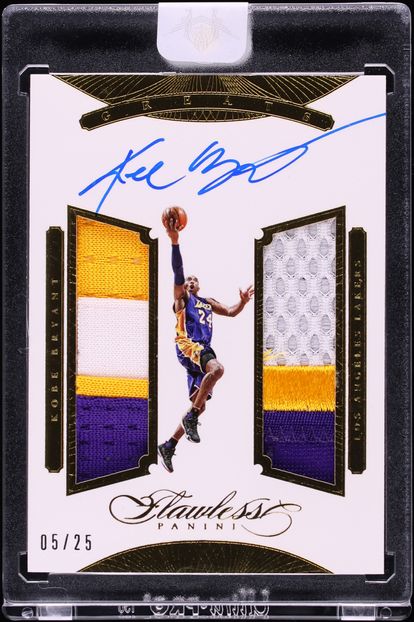 2015 Panini Flawless Greats Dual Kobe Bryant PATCH AUTO /25 #GR-KB