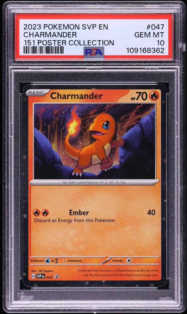 2023 Pokemon Scarlet & Violet Black Star Promo 151 Poster Collection Charmander #47 PSA 10 GEM