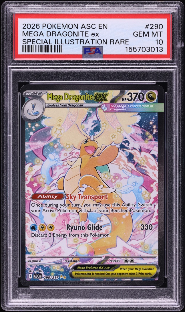 2026 Pokemon Mega Evolution Ascended Heroes SIR Mega Dragonite ex #290 PSA 10 GEM MINT