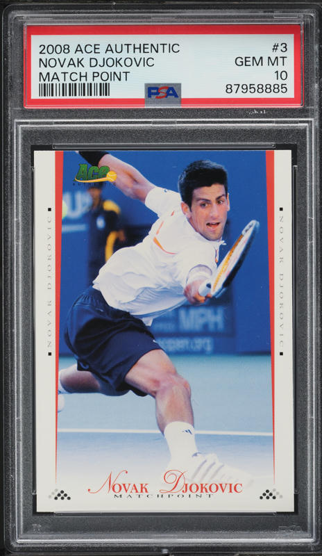 2007 Ace Authentic Straight Sets Novak Djokovic #16 PSA 10 GEM