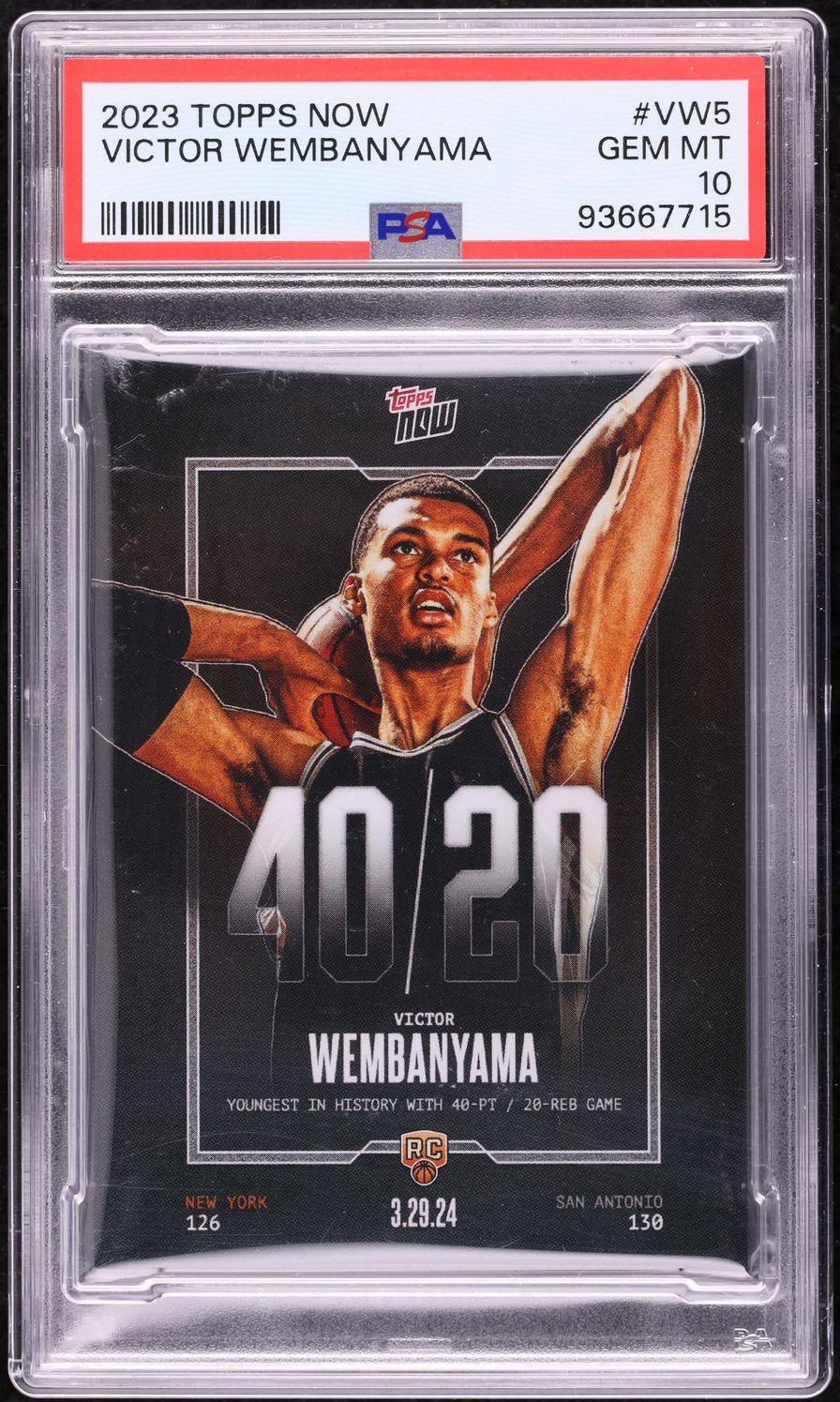 2023 Topps Now Victor Wembanyama ROOKIE #VW-5 PSA 10 GEM MINT - Main Image