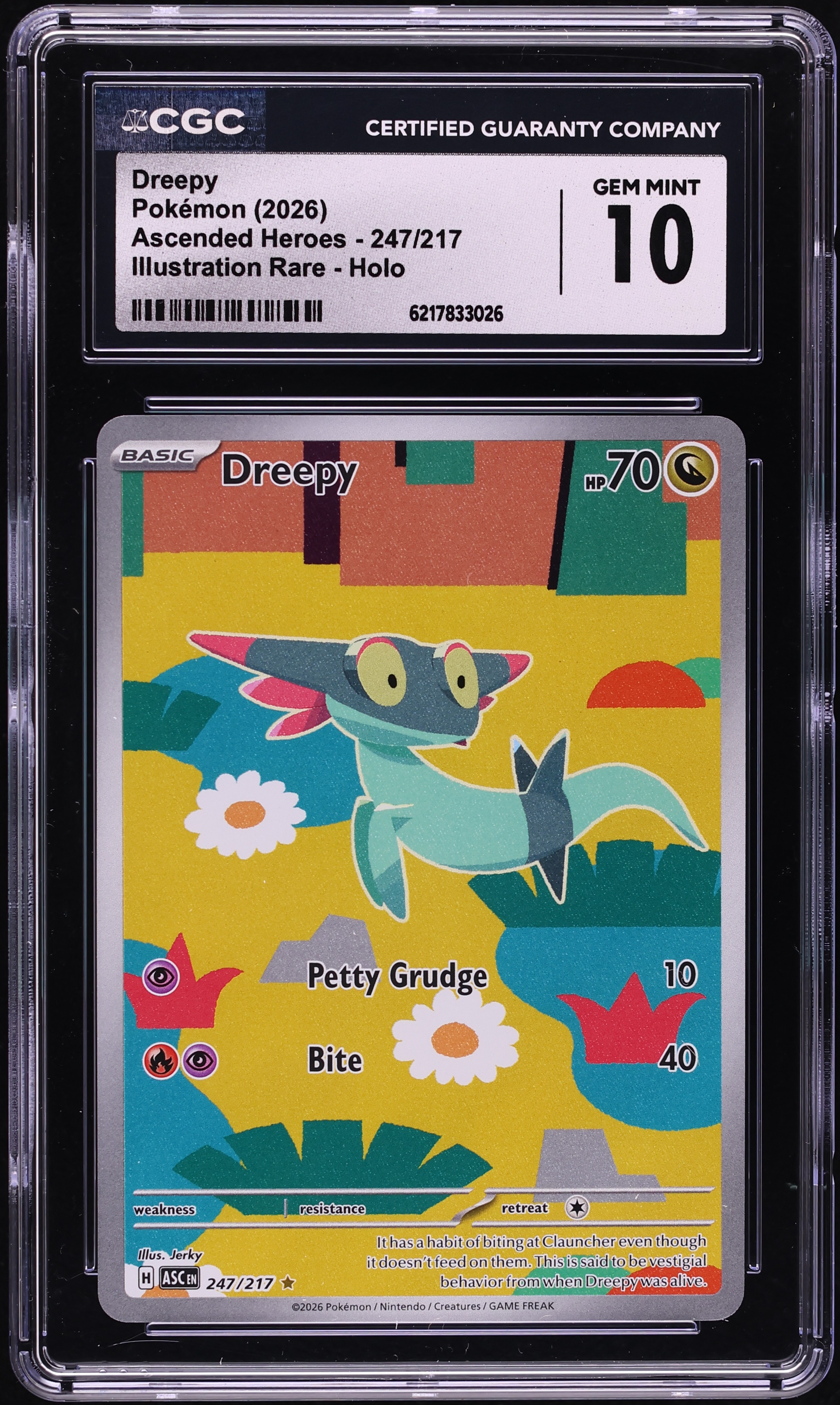 2026 Pokemon Mega Evolution Ascended Heroes IR Dreepy #247 CGC 10 GEM MINT