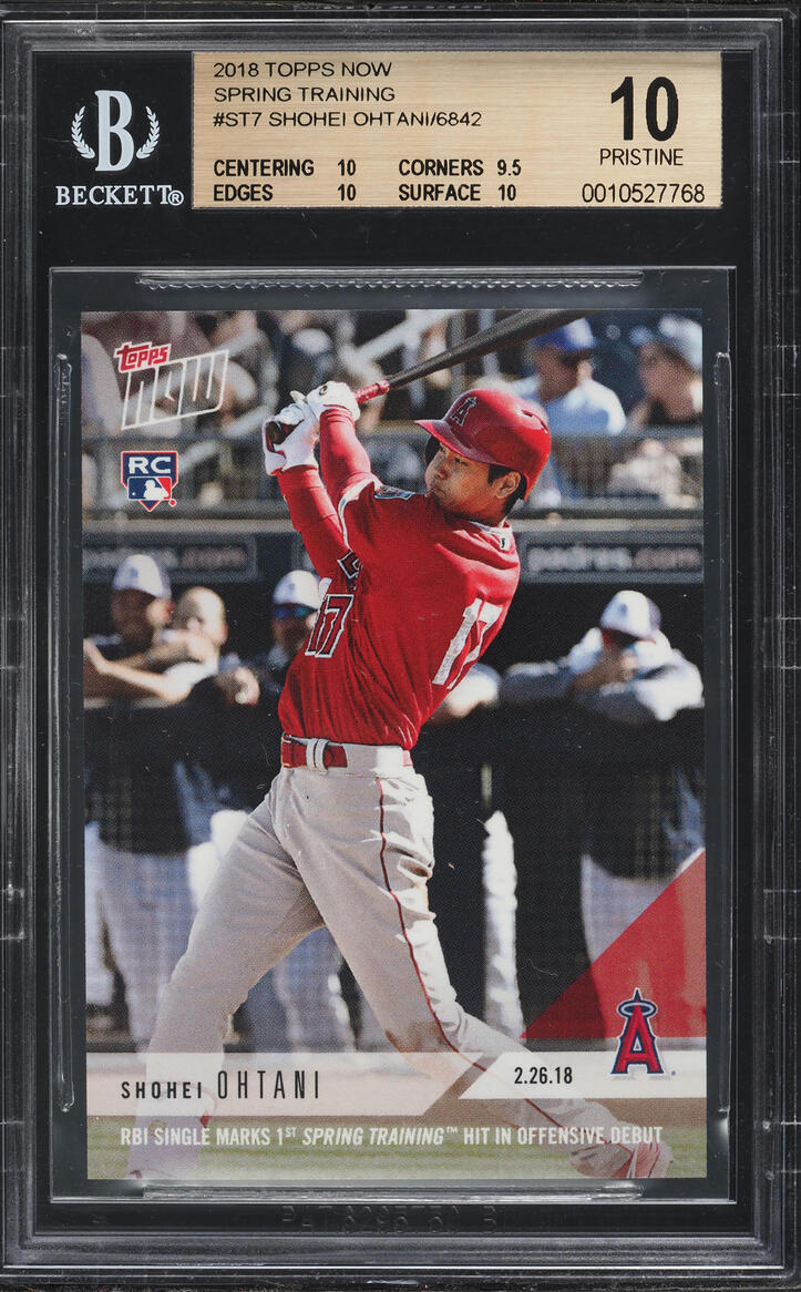 2018 Topps Now Shohei Ohtani ROOKIE #ST-7 BGS 10 PRISTINE