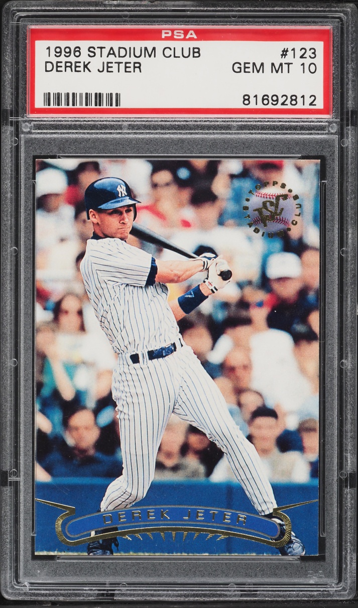 1996 Stadium Club Derek Jeter ROOKIE #123 PSA 10 GEM MINT