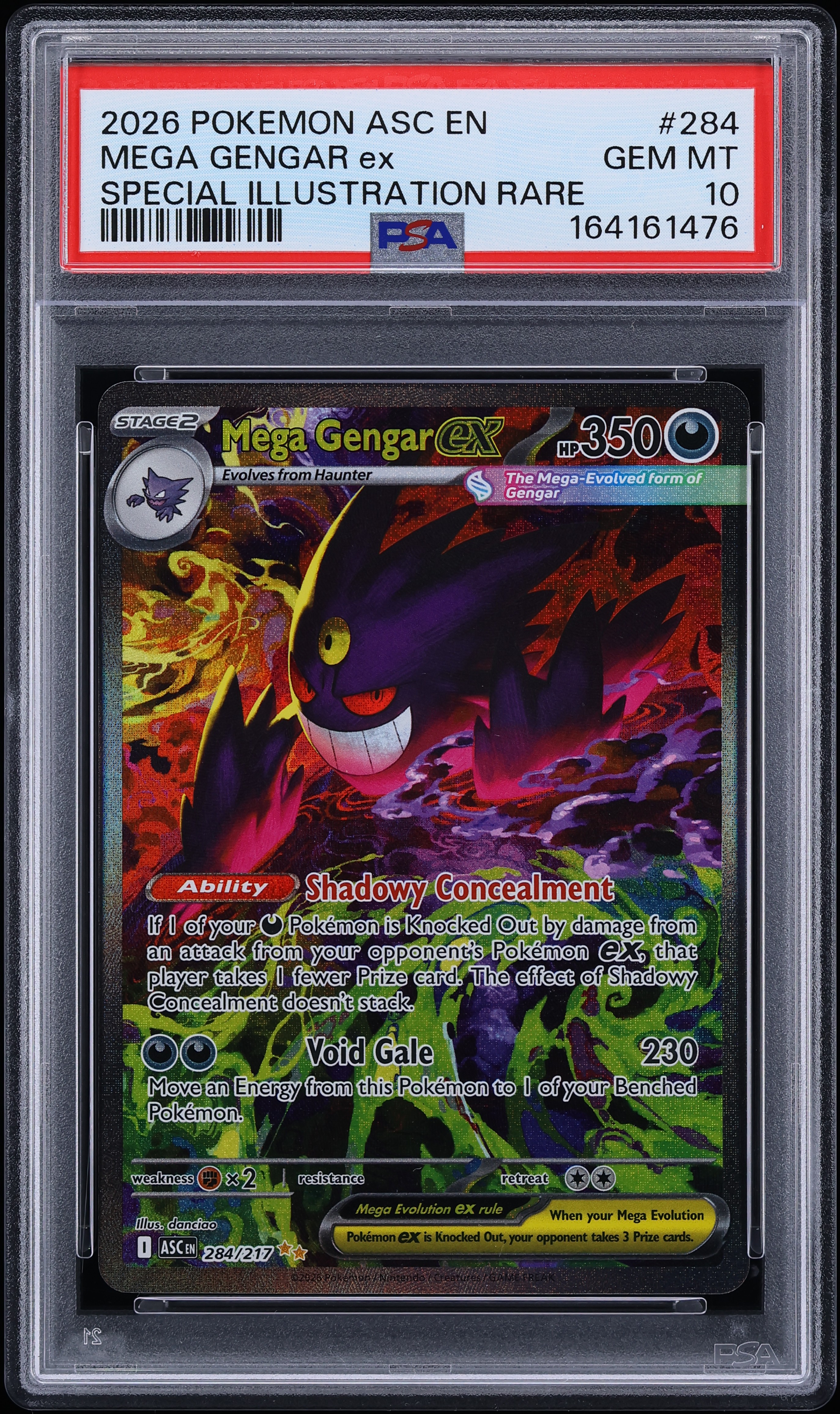 2026 Pokemon Mega Evolution Ascended Heroes SIR Mega Gengar ex #284 PSA 10 GEM MINT