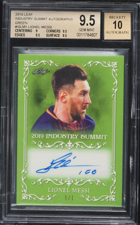 2019 Topps Chrome UEFA Sapphire Edition Lionel Messi #1 PSA 10 GEM