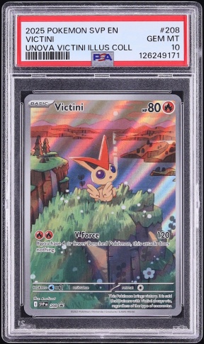 2025 Pokemon Scarlet & Violet Promo Unova Illustration Alt Art Victini #208 PSA 10 GEM MINT